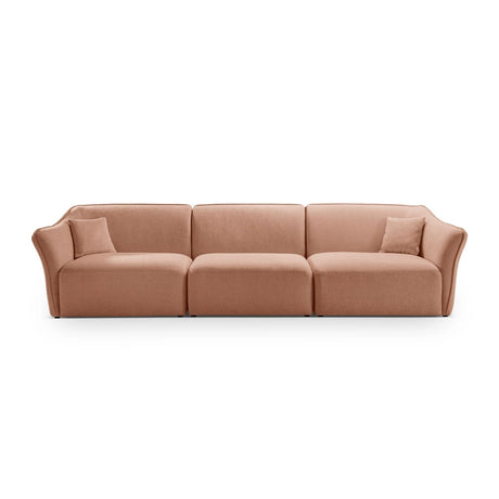 Hailey 5-Sitzer Sofa aus Boucle (Sic35) in Peach, 292x102 cm – Bild 1