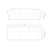 Hailey 5-Sitzer Sofa aus Boucle (Sic5) in Mint, 292x102 cm – Bild 2