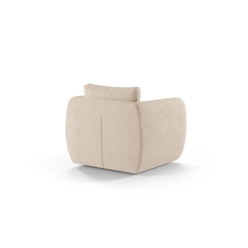 Iga Sessel aus Boucle (Baloo 2074) in Beige, 95x87 cm – Bild 4