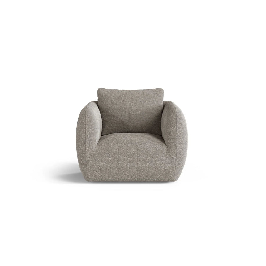 Iga Sessel aus Boucle (Baloo 2084) in Grau, 95x87 cm – Bild 1