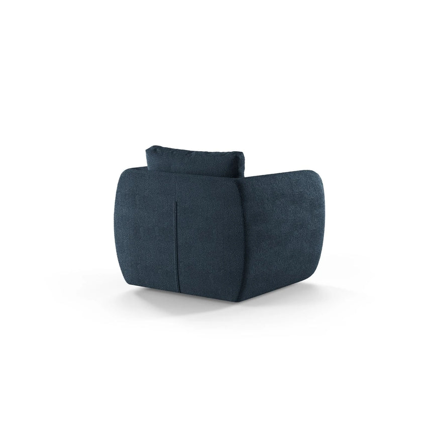 Iga Sessel aus Boucle (Baloo 2088) in Dunkelblau, 95x87 cm – Bild 4