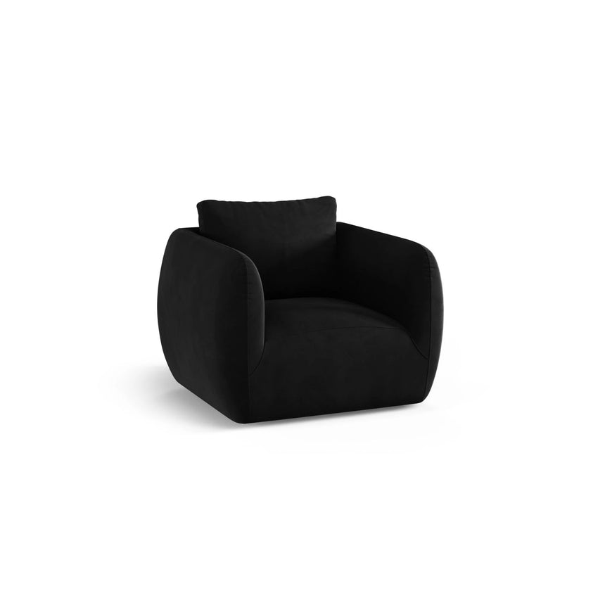 Iga Sessel aus Samt (Casino Black) in Schwarz, 95x87 cm – Bild 3