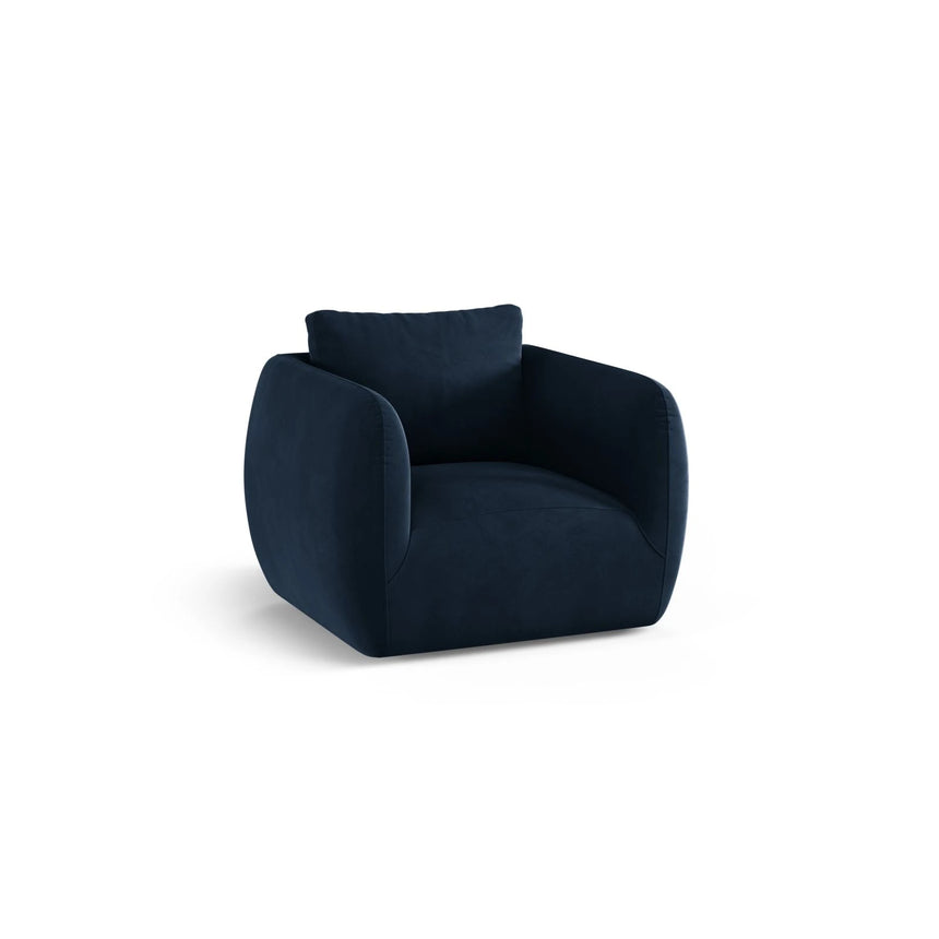 Iga Sessel aus Samt (Casino Deep Blue) in Königsblau, 95x87 cm – Bild 3