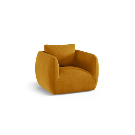 Iga Sessel aus Samt (Casino Mostaza) in Gelb, 95x87 cm – Bild 3