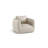 Iga Sessel aus Strukturierter Stoff (Wind 05) in Leichtes Beige, 95x87 cm – Bild 3