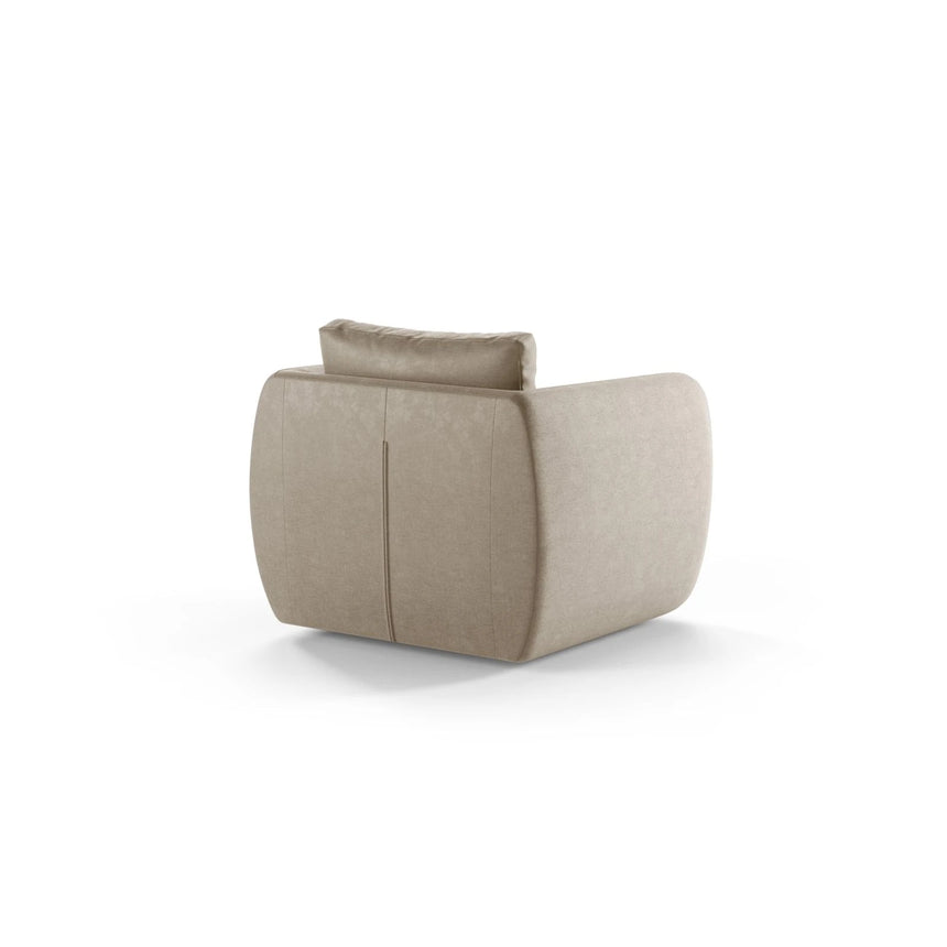 Iga Sessel aus Strukturierter Stoff (Wind 05) in Leichtes Beige, 95x87 cm – Bild 4