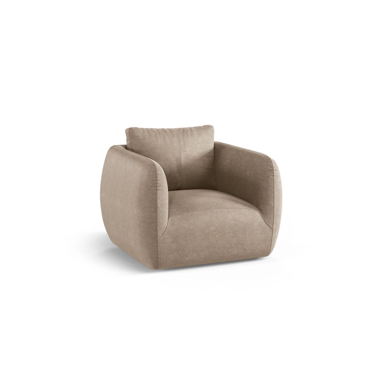 Iga Sessel aus Strukturierter Stoff (Wind 11) in Sand, 95x87 cm – Bild 3