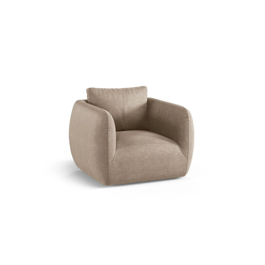 Iga Sessel aus Strukturierter Stoff (Wind 11) in Sand, 95x87 cm – Bild 3