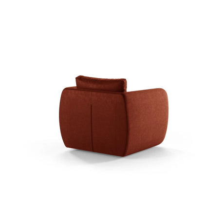 Iga Sessel aus Strukturierter Stoff (Wind 52) in Kastanienbraun, 95x87 cm – Bild 4