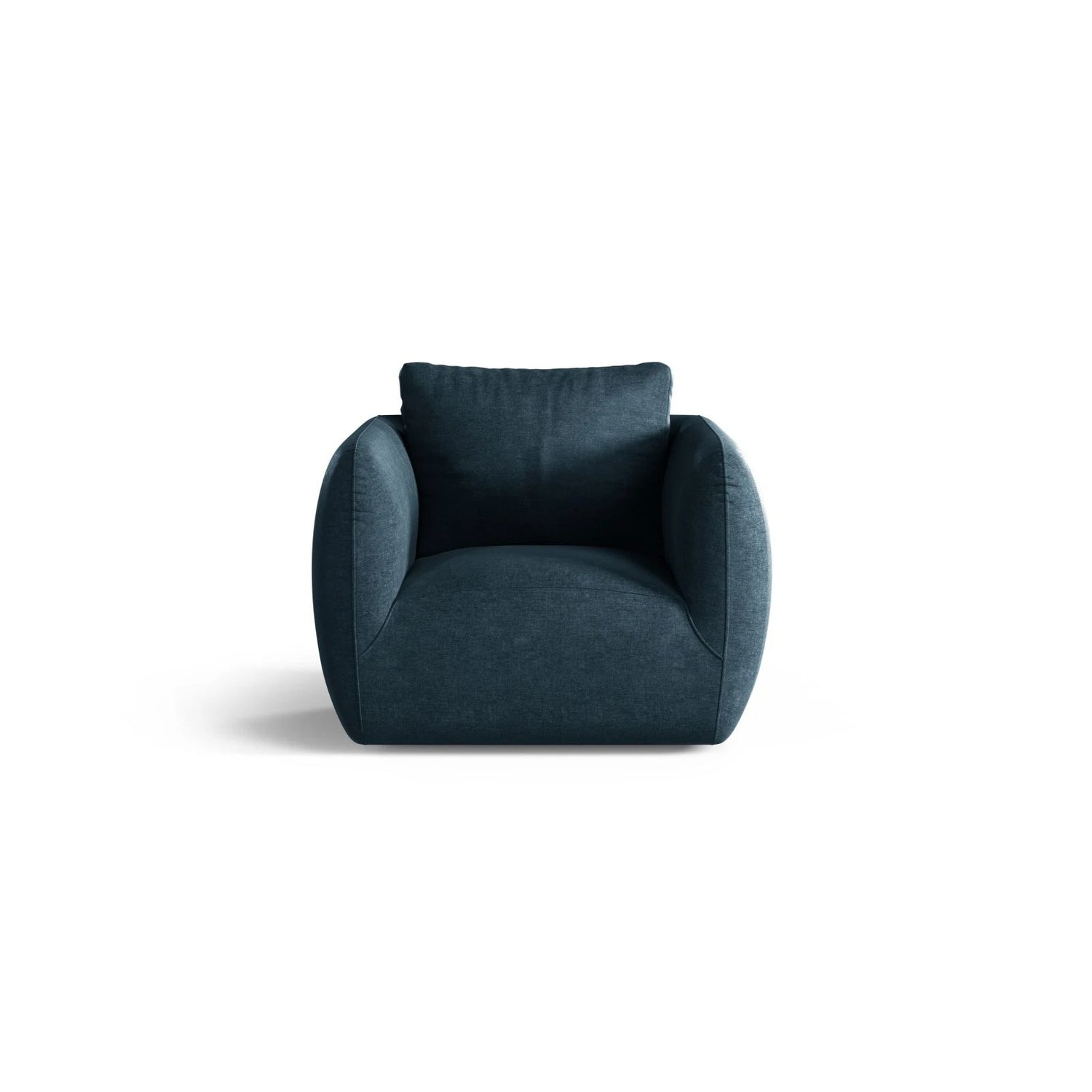 Iga Sessel aus Strukturierter Stoff (Wind 77) in Marineblau, 95x87 cm – Bild 1