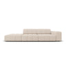 Jennifer 3-Sitzer Ecksofa, Linke Seite offen, mit Bezug aus Chenille (Haga 30) in Beige, 262x102 cm – Bild 1