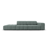 Jennifer 3-Sitzer Ecksofa, Linke Seite offen, mit Bezug aus Chenille (Haga 78) in Petrol, 262x102 cm – Bild 1