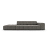Jennifer 3-Sitzer Ecksofa, Linke Seite offen, mit Bezug aus Samt (Bluvel 13) in Hellgrau, 262x102 cm – Bild 1