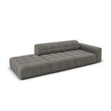 Jennifer 3-Sitzer Ecksofa, Linke Seite offen, mit Bezug aus Samt (Bluvel 13) in Hellgrau, 262x102 cm – Bild 4