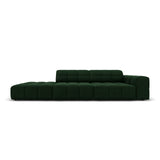 Jennifer 3-Sitzer Ecksofa, Linke Seite offen, mit Bezug aus Samt (Bluvel 78) in Flaschengrün, 262x102 cm – Bild 1