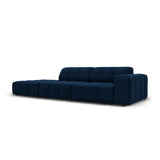 Jennifer 3-Sitzer Ecksofa, Linke Seite offen, mit Bezug aus Samt (Bluvel 86) in Königsblau, 262x102 cm – Bild 3