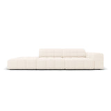 Jennifer 3-Sitzer Ecksofa, Linke Seite offen, mit Bezug aus Samt oder Chenille, 262x102 cm – Bild 1