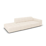 Jennifer 3-Sitzer Ecksofa, Linke Seite offen, mit Bezug aus Samt oder Chenille, 262x102 cm – Bild 4