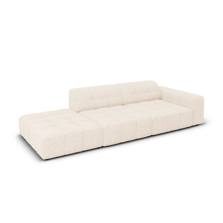 Jennifer 3-Sitzer Ecksofa, Linke Seite offen, mit Bezug aus Samt oder Chenille, 262x102 cm – Bild 4