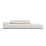 Jennifer 3-Sitzer Ecksofa, Rechte Seite offen, mit Bezug aus Chenille (Haga 06) in Hellgrau, 262x102 cm – Bild 1