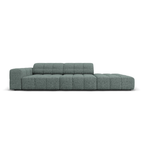Jennifer 3-Sitzer Ecksofa, Rechte Seite offen, mit Bezug aus Chenille (Haga 78) in Petrol, 262x102 cm – Bild 1
