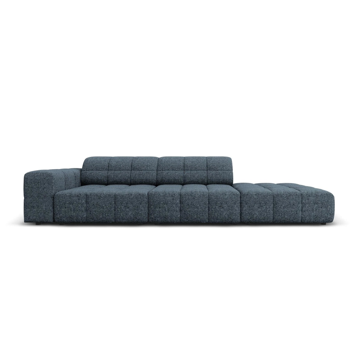 Jennifer 3-Sitzer Ecksofa, Rechte Seite offen, mit Bezug aus Chenille (Haga 86) in Königsblau, 262x102 cm – Bild 1