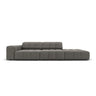 Jennifer 3-Sitzer Ecksofa, Rechte Seite offen, mit Bezug aus Samt (Bluvel 13) in Hellgrau, 262x102 cm – Bild 1
