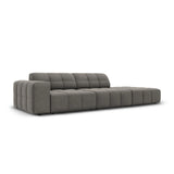 Jennifer 3-Sitzer Ecksofa, Rechte Seite offen, mit Bezug aus Samt (Bluvel 13) in Hellgrau, 262x102 cm – Bild 3
