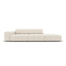 Jennifer 3-Sitzer Ecksofa, Rechte Seite offen, mit Bezug aus Samt (Bluvel 22) in Leichtes Beige, 262x102 cm – Bild 1