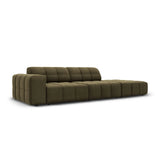 Jennifer 3-Sitzer Ecksofa, Rechte Seite offen, mit Bezug aus Samt (Bluvel 77) in Grün, 262x102 cm – Bild 3