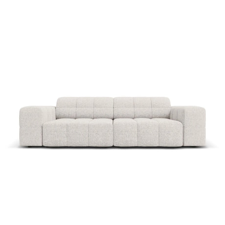 Jennifer 3-Sitzer Sofa mit Bezug aus Chenille (Haga 06) in Hellgrau, 204x102 cm – Bild 1