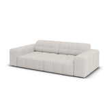 Jennifer 3-Sitzer Sofa mit Bezug aus Chenille (Haga 06) in Hellgrau, 204x102 cm – Bild 4