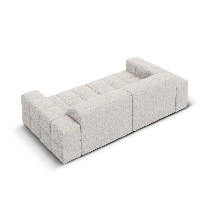 Jennifer 3-Sitzer Sofa mit Bezug aus Chenille (Haga 06) in Hellgrau, 204x102 cm – Bild 5