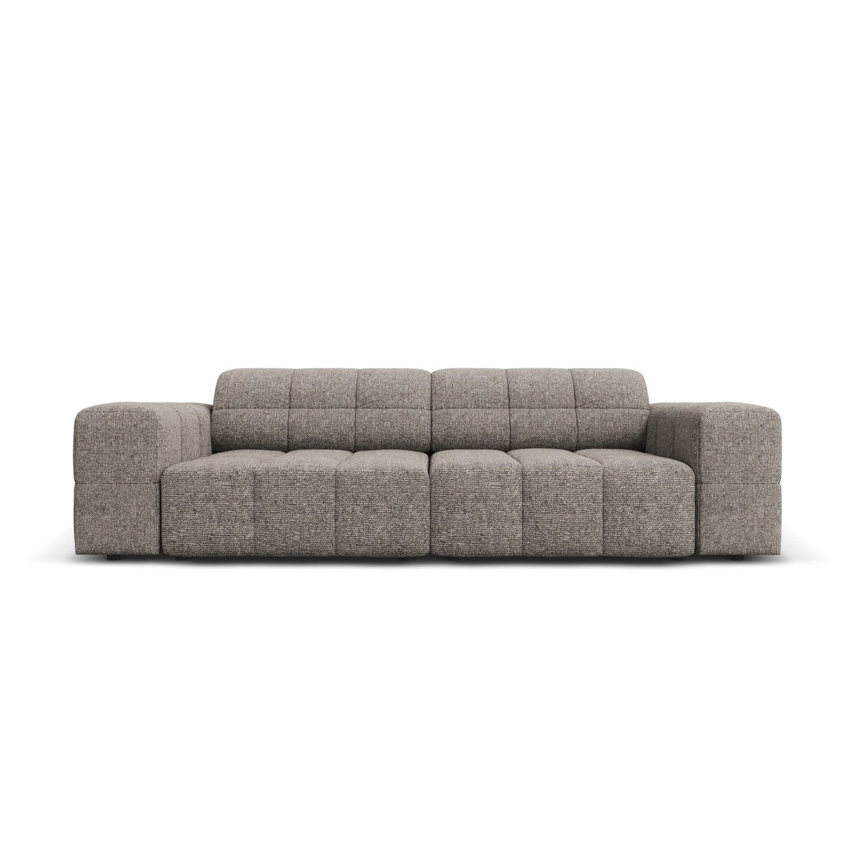 Jennifer 3-Sitzer Sofa mit Bezug aus Chenille (Haga 16) in Grau, 204x102 cm – Bild 1