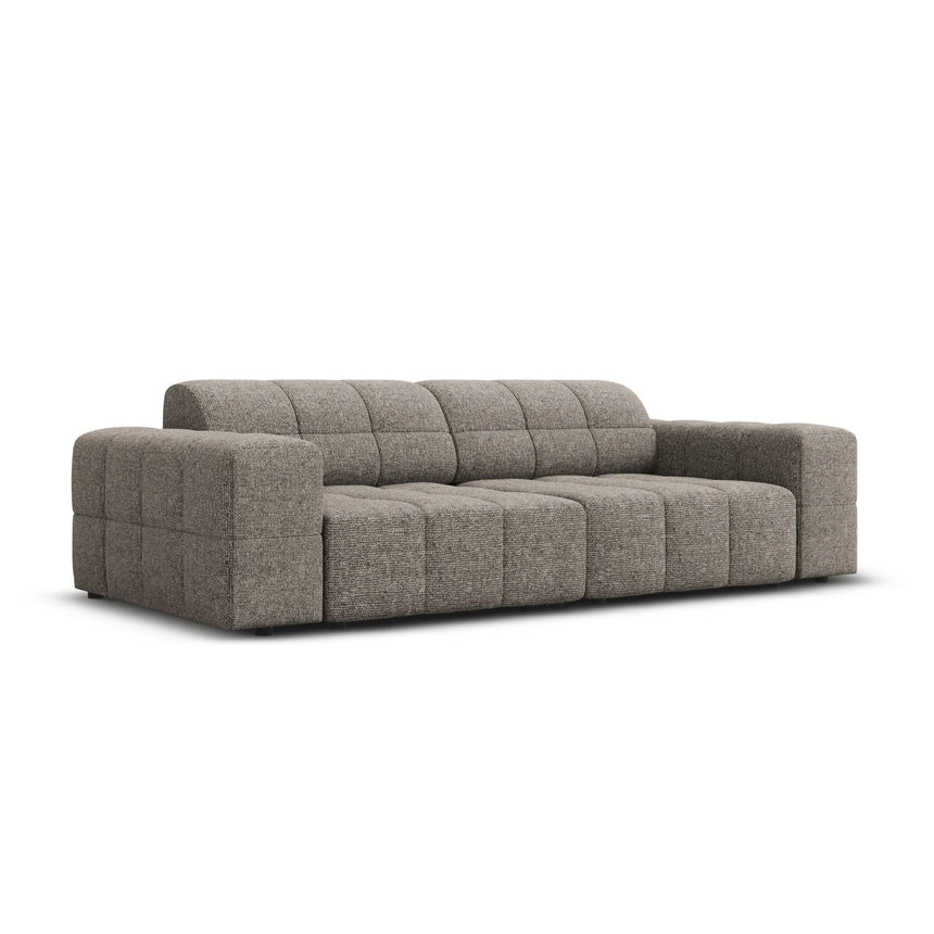 Jennifer 3-Sitzer Sofa mit Bezug aus Chenille (Haga 16) in Grau, 204x102 cm – Bild 3
