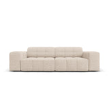 Jennifer 3-Sitzer Sofa mit Bezug aus Chenille (Haga 30) in Beige, 204x102 cm – Bild 1