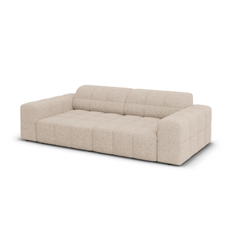 Jennifer 3-Sitzer Sofa mit Bezug aus Chenille (Haga 30) in Beige, 204x102 cm – Bild 4