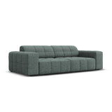 Jennifer 3-Sitzer Sofa mit Bezug aus Chenille (Haga 78) in Petrol, 204x102 cm – Bild 3
