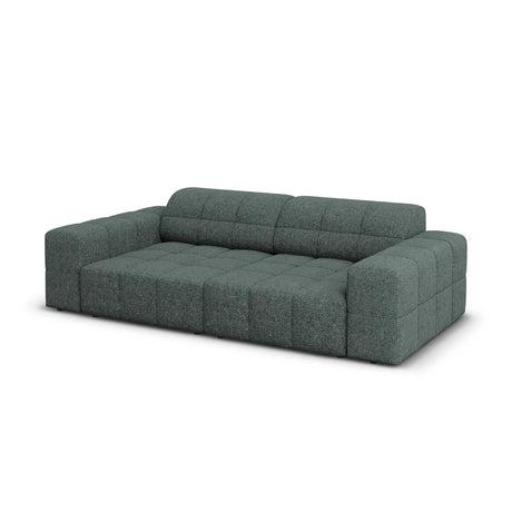 Jennifer 3-Sitzer Sofa mit Bezug aus Chenille (Haga 78) in Petrol, 204x102 cm – Bild 4