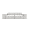 Jennifer 3-Sitzer Sofa mit Bezug aus Samt (Bluvel 03) in Silver, 204x102 cm – Bild 1