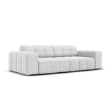 Jennifer 3-Sitzer Sofa mit Bezug aus Samt (Bluvel 03) in Silver, 204x102 cm – Bild 3