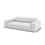 Jennifer 3-Sitzer Sofa mit Bezug aus Samt (Bluvel 03) in Silver, 204x102 cm – Bild 4