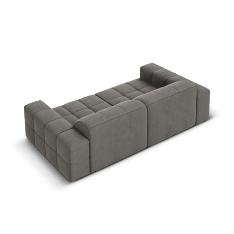 Jennifer 3-Sitzer Sofa mit Bezug aus Samt (Bluvel 13) in Hellgrau, 204x102 cm – Bild 5