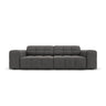 Jennifer 3-Sitzer Sofa mit Bezug aus Samt (Bluvel 14) in Grau, 204x102 cm – Bild 1