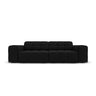 Jennifer 3-Sitzer Sofa mit Bezug aus Samt (Bluvel 19) in Schwarz, 204x102 cm – Bild 1