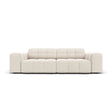Jennifer 3-Sitzer Sofa mit Bezug aus Samt (Bluvel 22) in Leichtes Beige, 204x102 cm – Bild 1