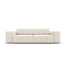 Jennifer 3-Sitzer Sofa mit Bezug aus Samt (Bluvel 22) in Leichtes Beige, 204x102 cm – Bild 1