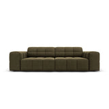 Jennifer 3-Sitzer Sofa mit Bezug aus Samt (Bluvel 77) in Grün, 204x102 cm – Bild 1