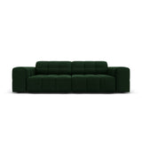 Jennifer 3-Sitzer Sofa mit Bezug aus Samt (Bluvel 78) in Flaschengrün, 204x102 cm – Bild 1