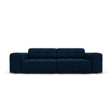 Jennifer 3-Sitzer Sofa mit Bezug aus Samt (Bluvel 86) in Königsblau, 204x102 cm – Bild 1